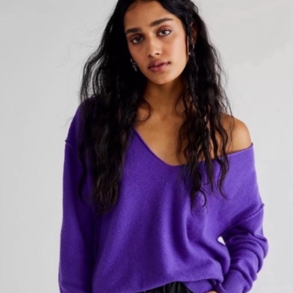Free People Sweaters - New Free People Harmony Cashmere V Sweater Size S